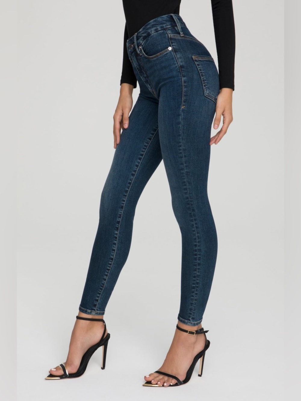 Good American Deep Indigo Good Legs High-Rise Skinny Jeans